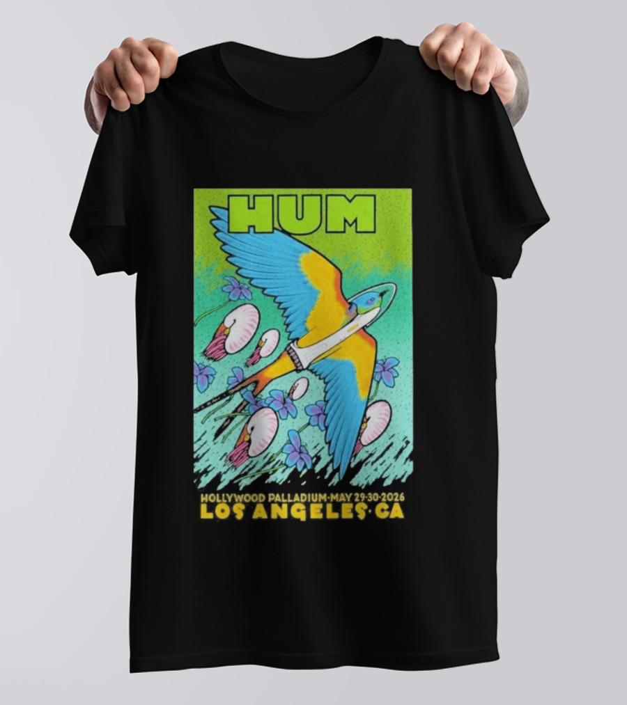 Hum Los Angeles May 29 + 30 2026 CA Vibrant Bird And Flowers T-Shirt