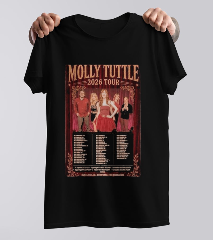 Molly Tuttle 2026 Tour Dates And Locations T-Shirt
