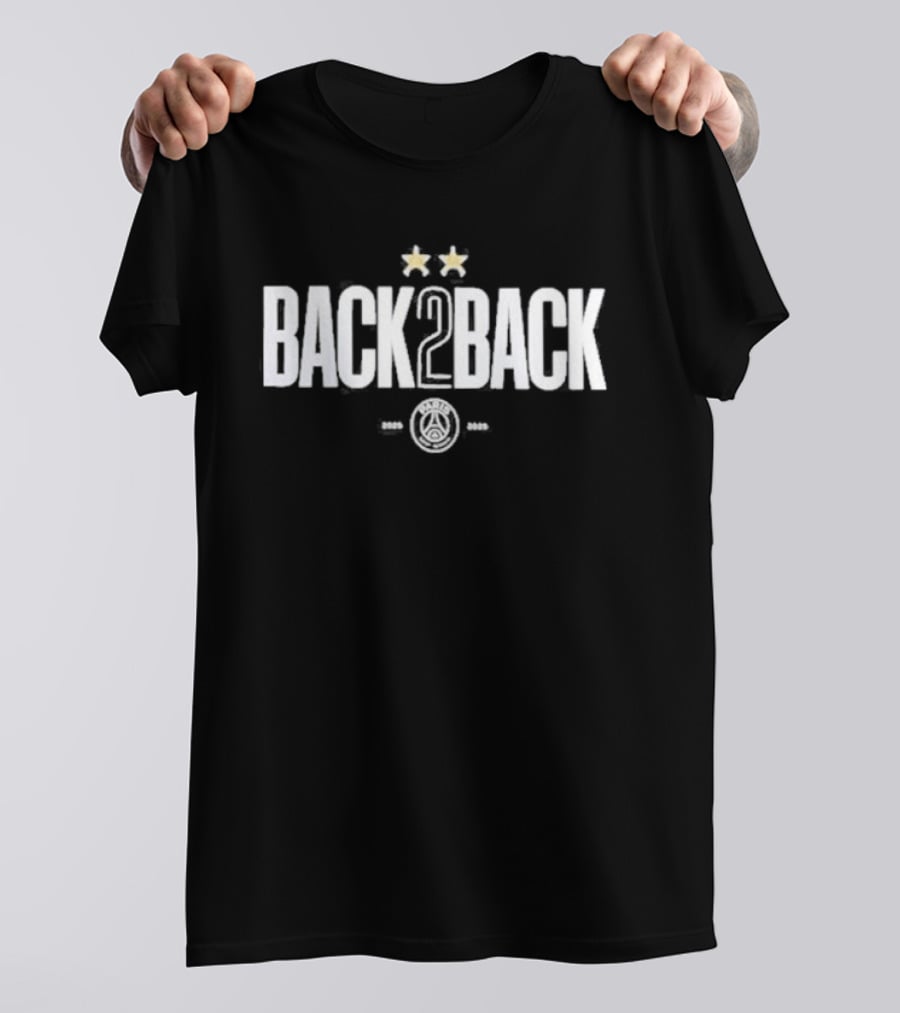 Paris Saint Germain Back 2 Back 2023 Stars T-Shirt
