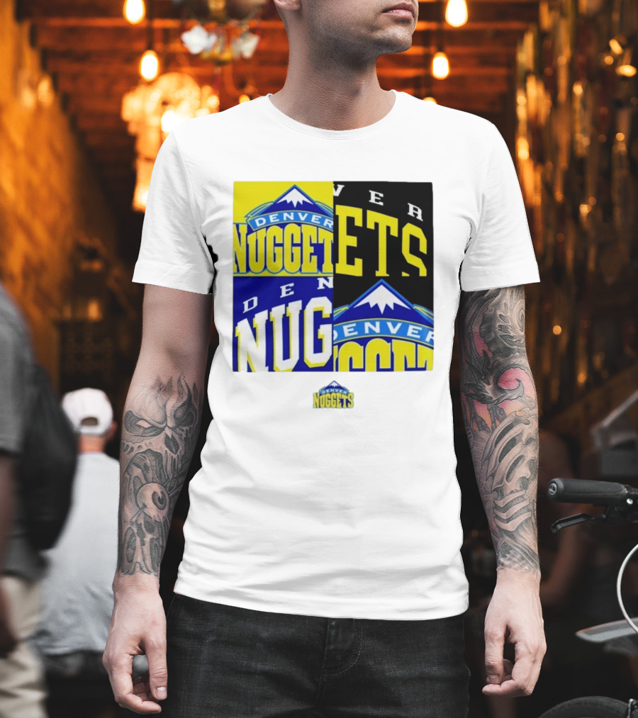 Denver Nuggets New Era Block Retro Split Collage T-Shirt