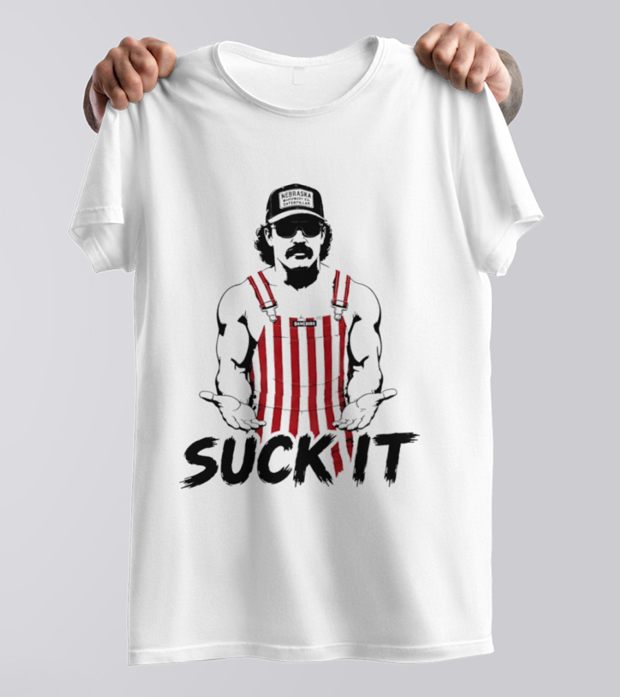 Dr Disrespect Nebraska Machinery Co Suck It Caterpillar Gamebirds T-Shirt