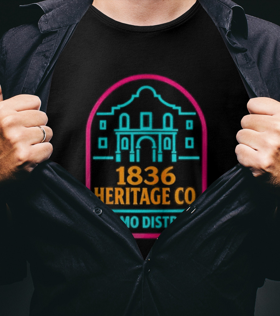 San Antonio Spurs 1836 Heritage Co Alamo District T-Shirt