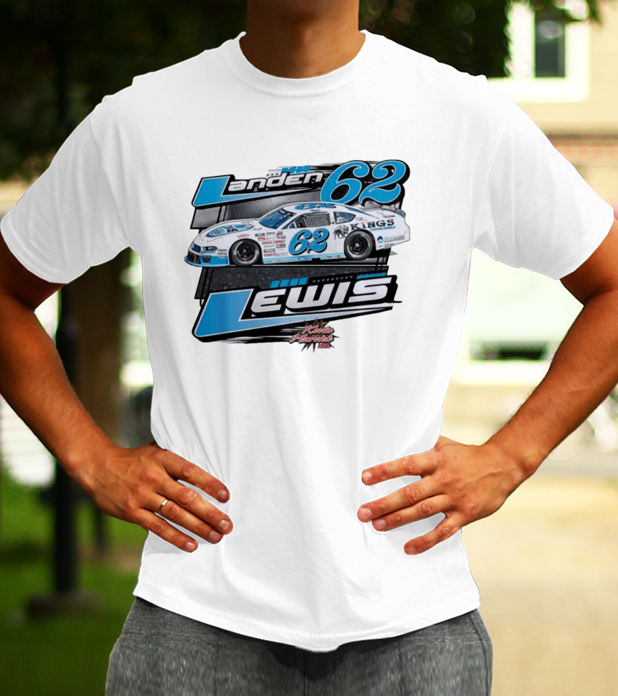 Landen 62 Lewis Kings Custom Panels Kevin Harvick Inc Racing Car T-Shirt
