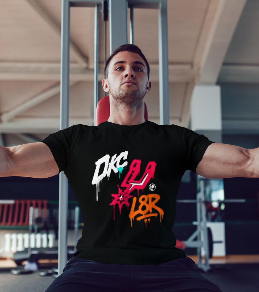 OKC Spurs U L8R Basketball Graffiti T-Shirt