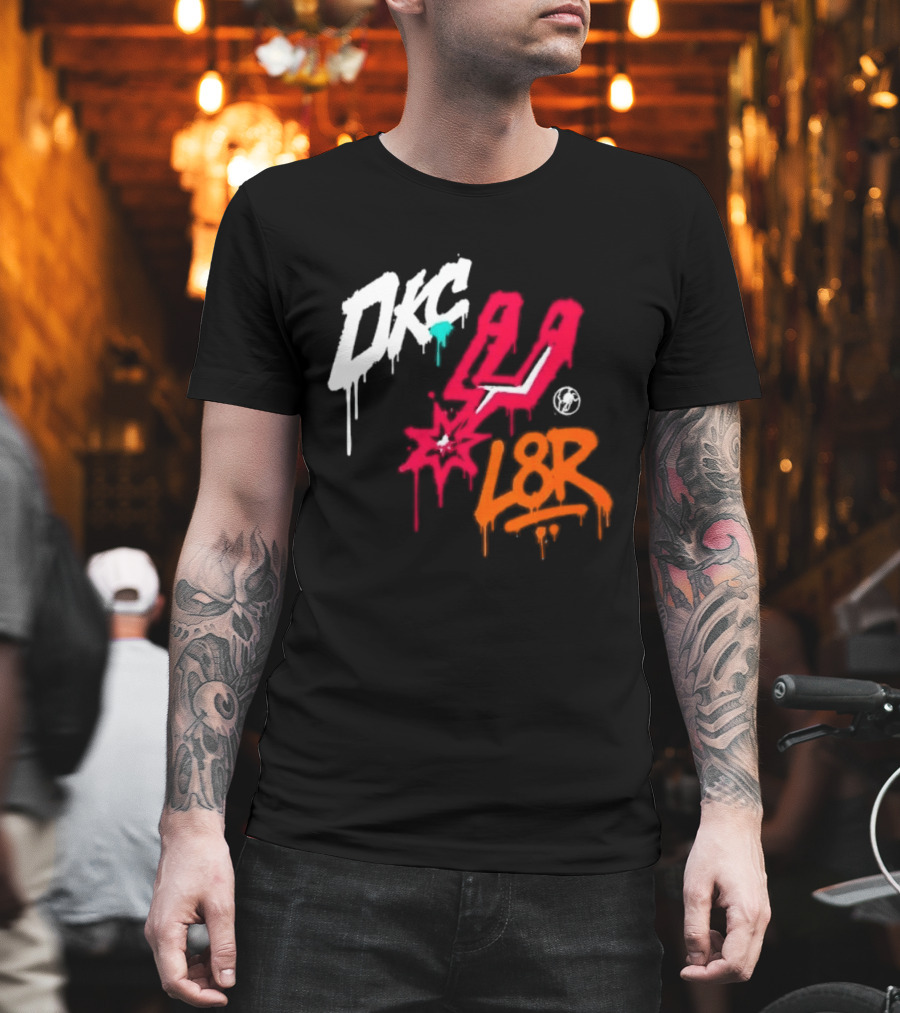 OKC Spurs U L8R Basketball Graffiti T-Shirt