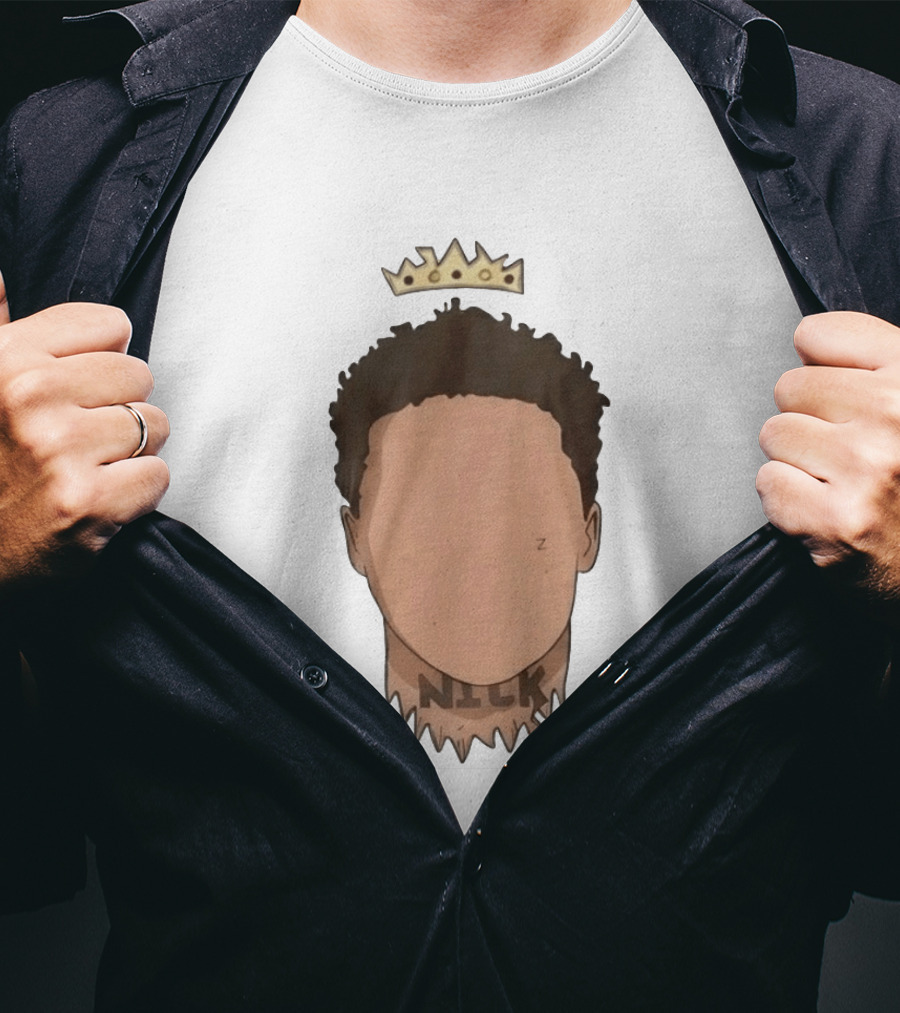 Nick No Haircut Crown Mario Cristobal Face T-Shirt
