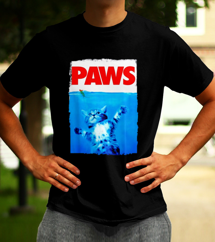 Jaws Universal Steven Spielberg Amblin Entertainment Paws Kitten Mouse T-Shirt