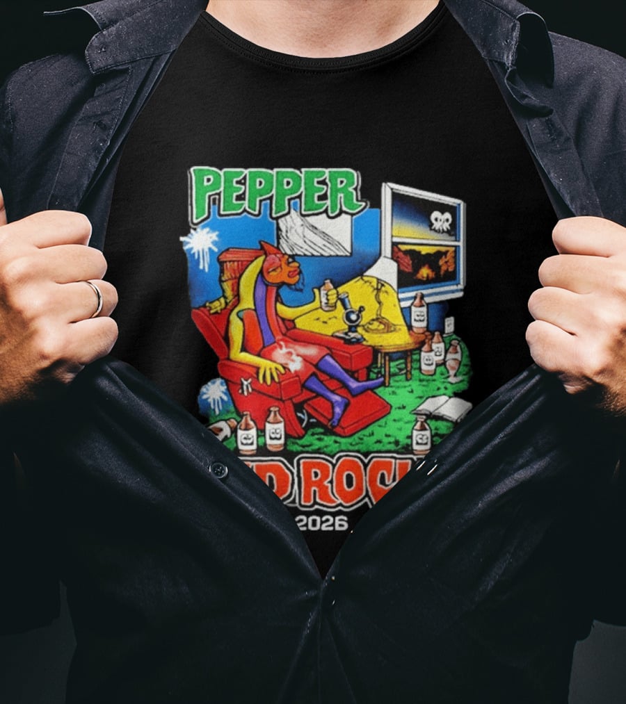 Pepper Red Rocks Amphitheatre 2026 Morrison Colorado Psychedelic Vibes T-Shirt