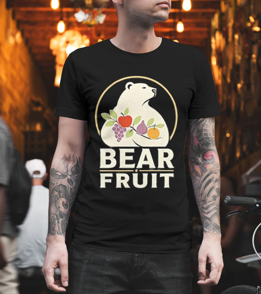 Bear Fruit Polar Bear Grapes Apple Fig Orange T-Shirt