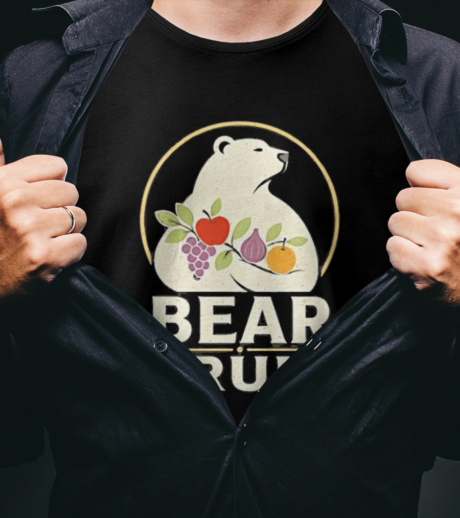 Bear Fruit Polar Bear Grapes Apple Fig Orange T-Shirt