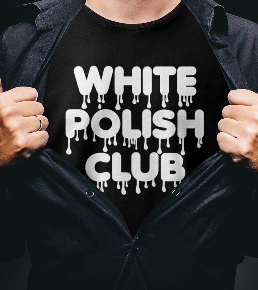 White Polish Club Dripping T-Shirt