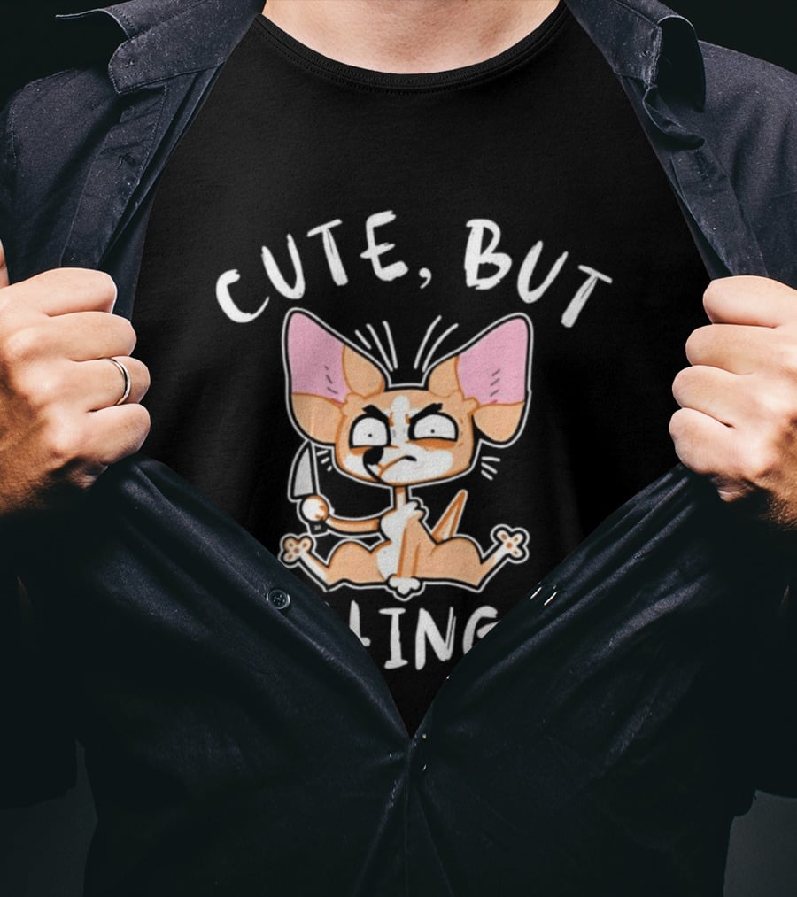 Cute Chihuahua But Unhinged Internet Meme Birthday Halloween T-Shirt
