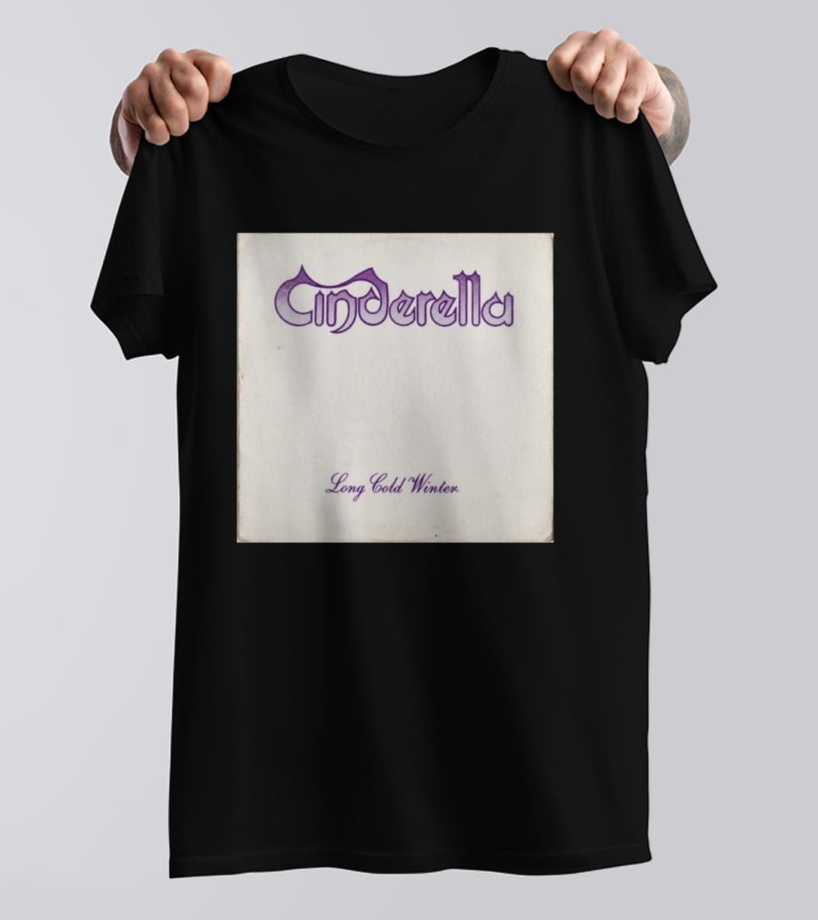 Cinderella Long Cold Winter Album Cover Art Purple T-Shirt