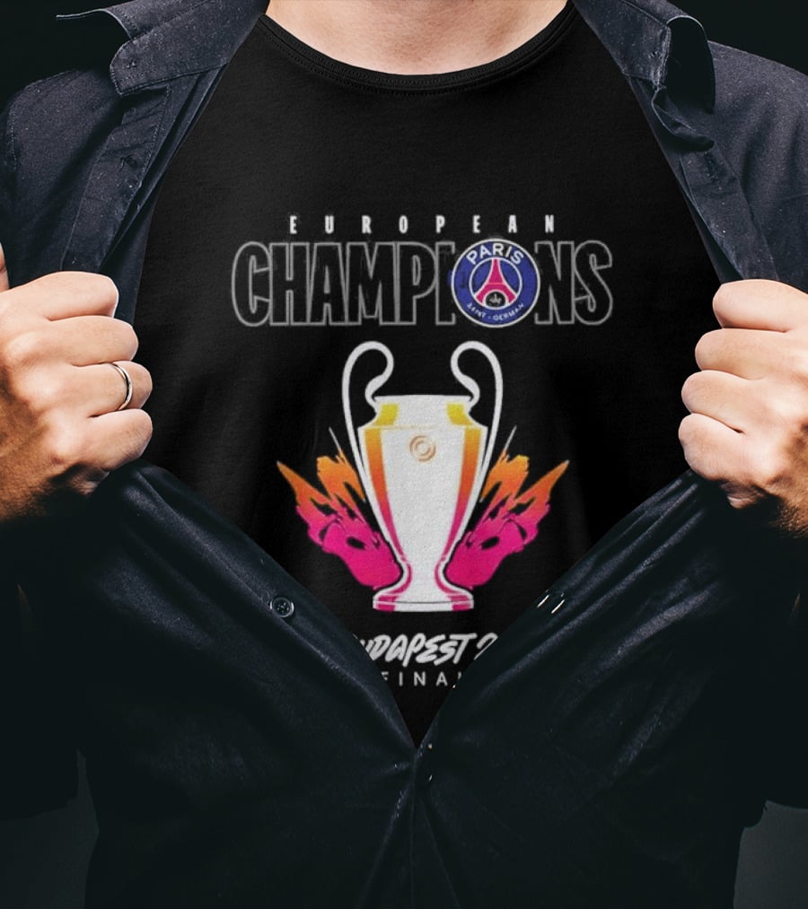 European Champions PSG Budapest 2026 Final T-Shirt