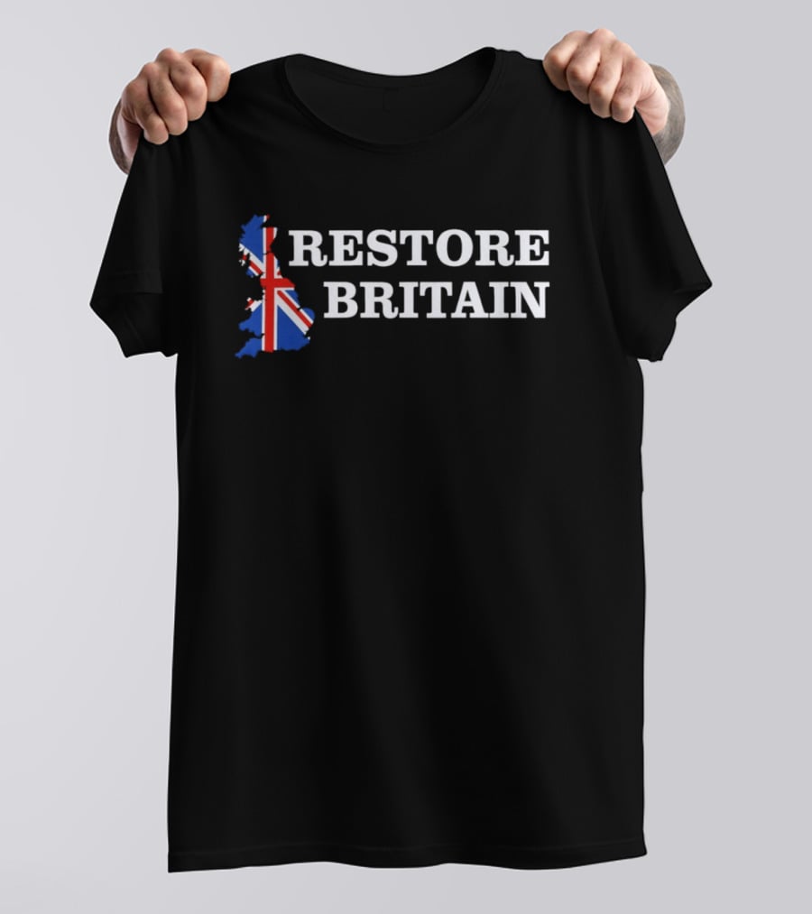Restore Britain Union Jack Map England Scotland Wales T-Shirt