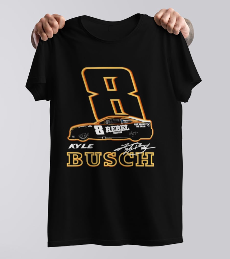 Kyle Busch 8 Rebel NASCAR Racing Car T-Shirt
