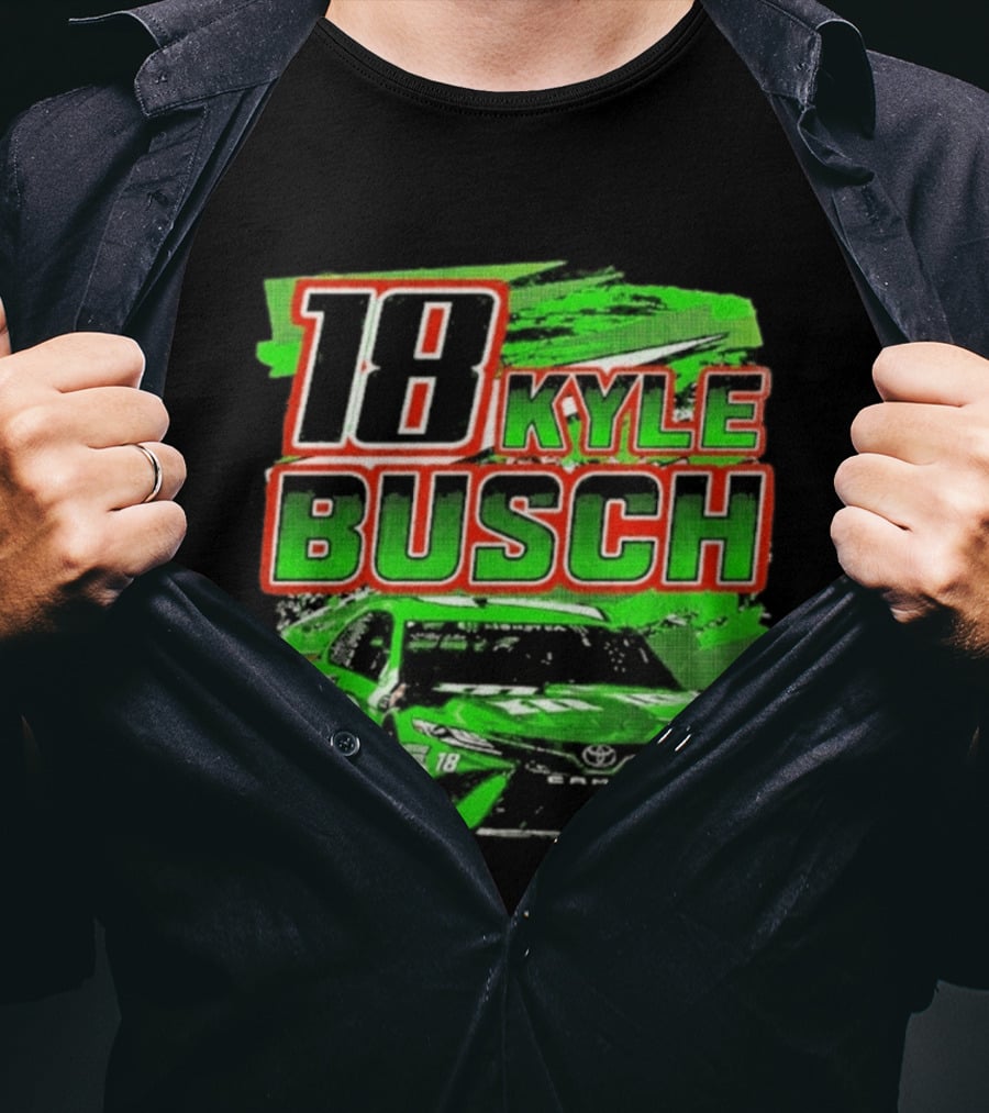 18 Kyle Busch Racing 2026 Green Car T-Shirt