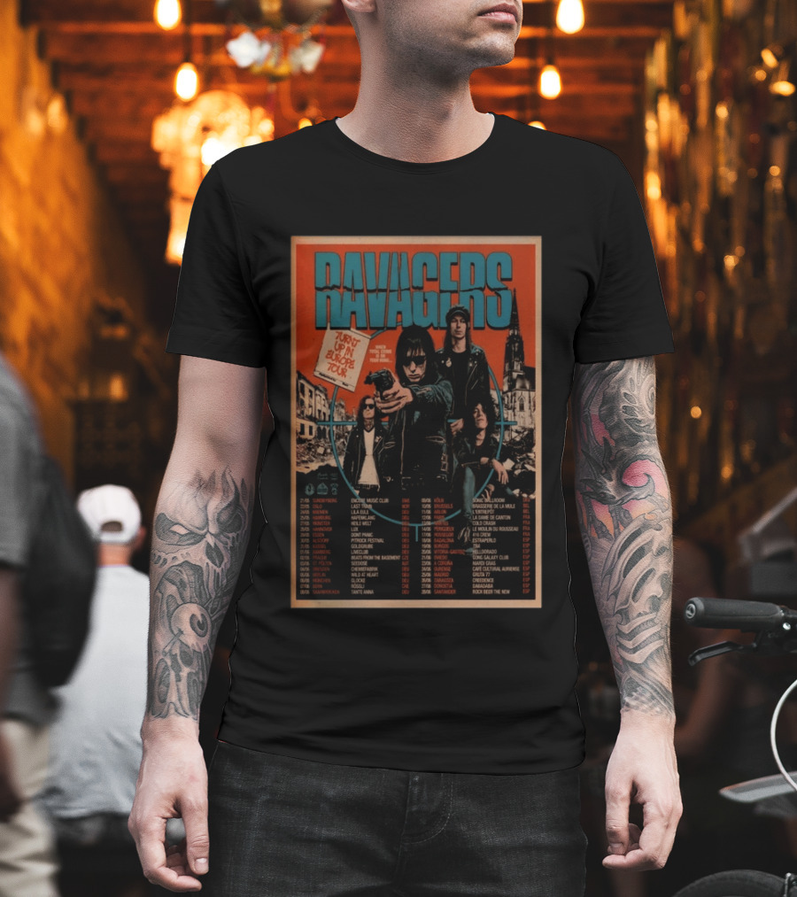 RAVAGERS Turnt Up In Europe 2026 Tour Dates And Cities T-Shirt