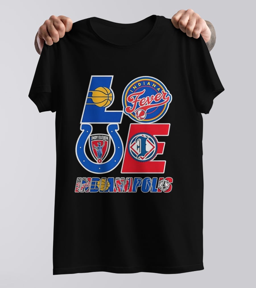 Indiana Fever Indianapolis Colts Inspired LOVE Indianapolis T-Shirt
