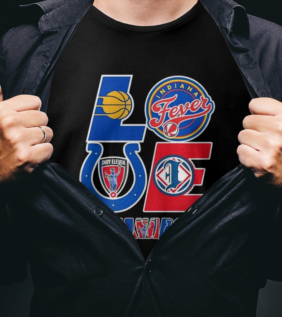 Indiana Fever Indianapolis Colts Inspired LOVE Indianapolis T-Shirt