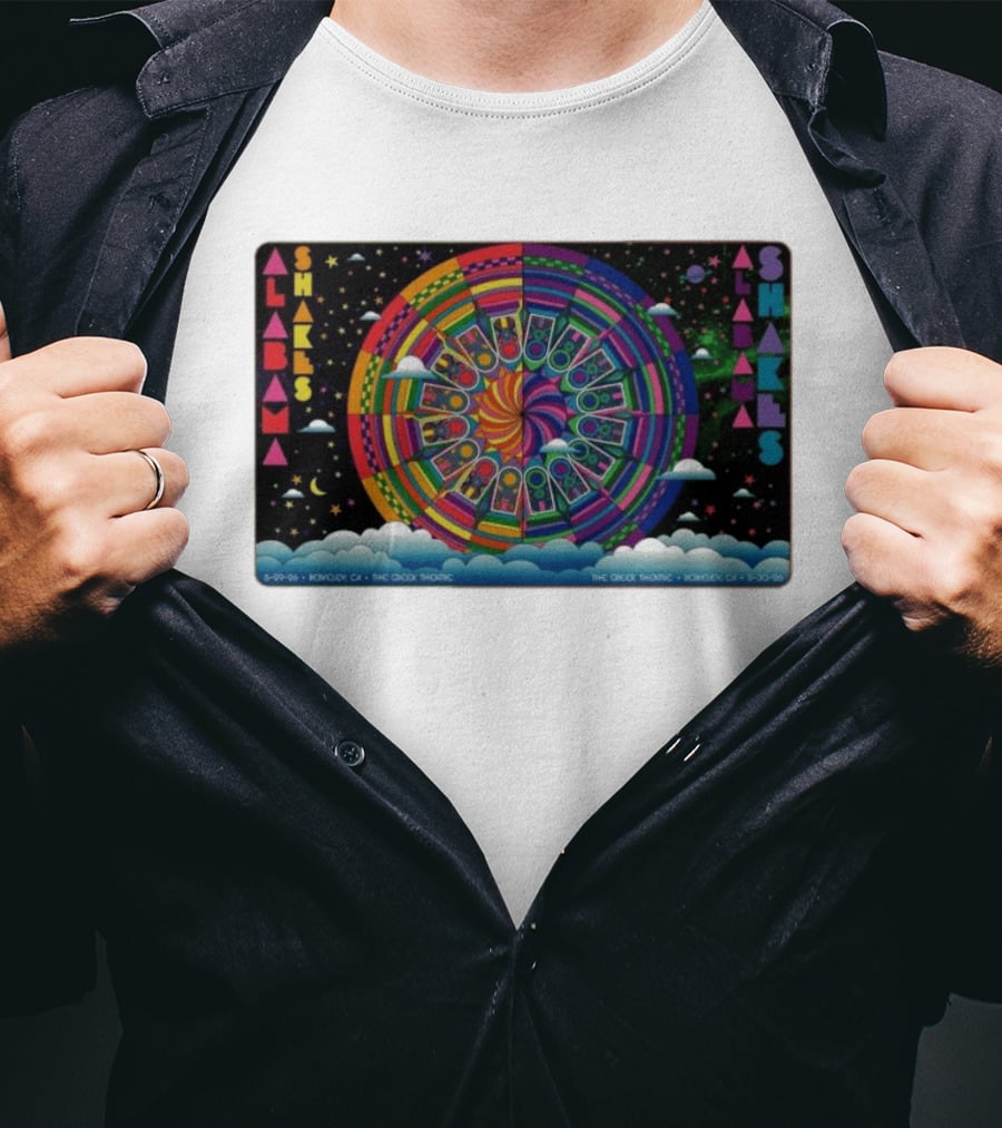 Alabama Shakes Concert The Greek Theatre Berkeley CA 5 29 26 Psychedelic Rainbow Spiral Clouds And Stars T-Shirt