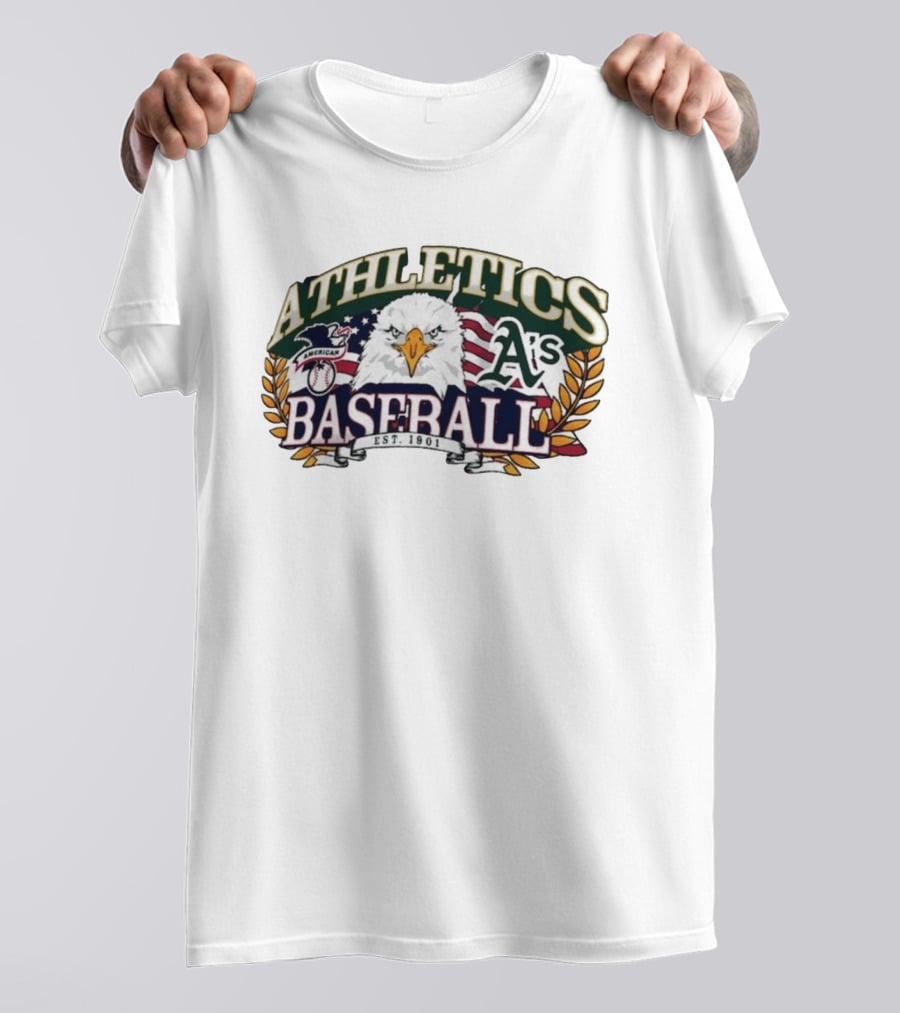 Athletics A's American Eagle Baseball EST 1901 T-Shirt