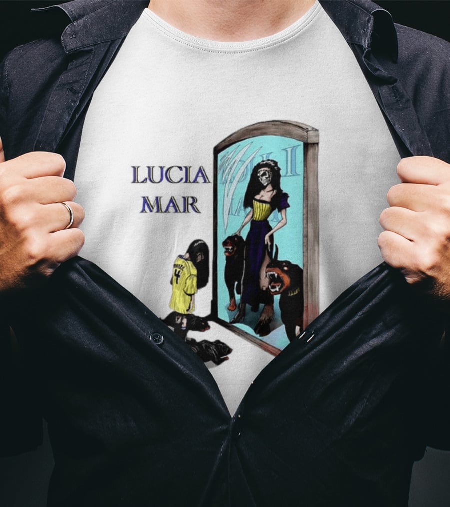 Dungeon Crawler Carl Lucia Mar Mirror Reflection With Dogs T-Shirt