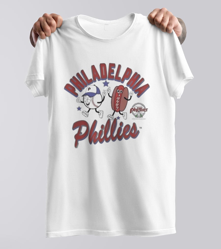 Philadelphia Phillies Baseball Hot Dog Snack Mitchell & Ness Preschool T-Shirt