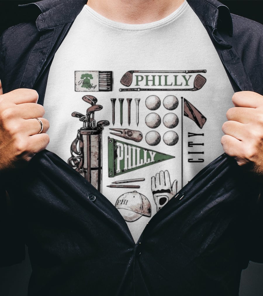 Philly Jawn Philadelphia Golf City Phi T-Shirt