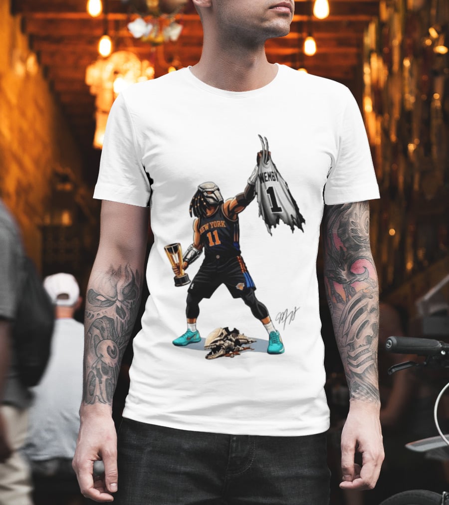 Jalen Brunson New York Knicks Wemby NBA Basketball Cartoon 11 Trophy T-Shirt