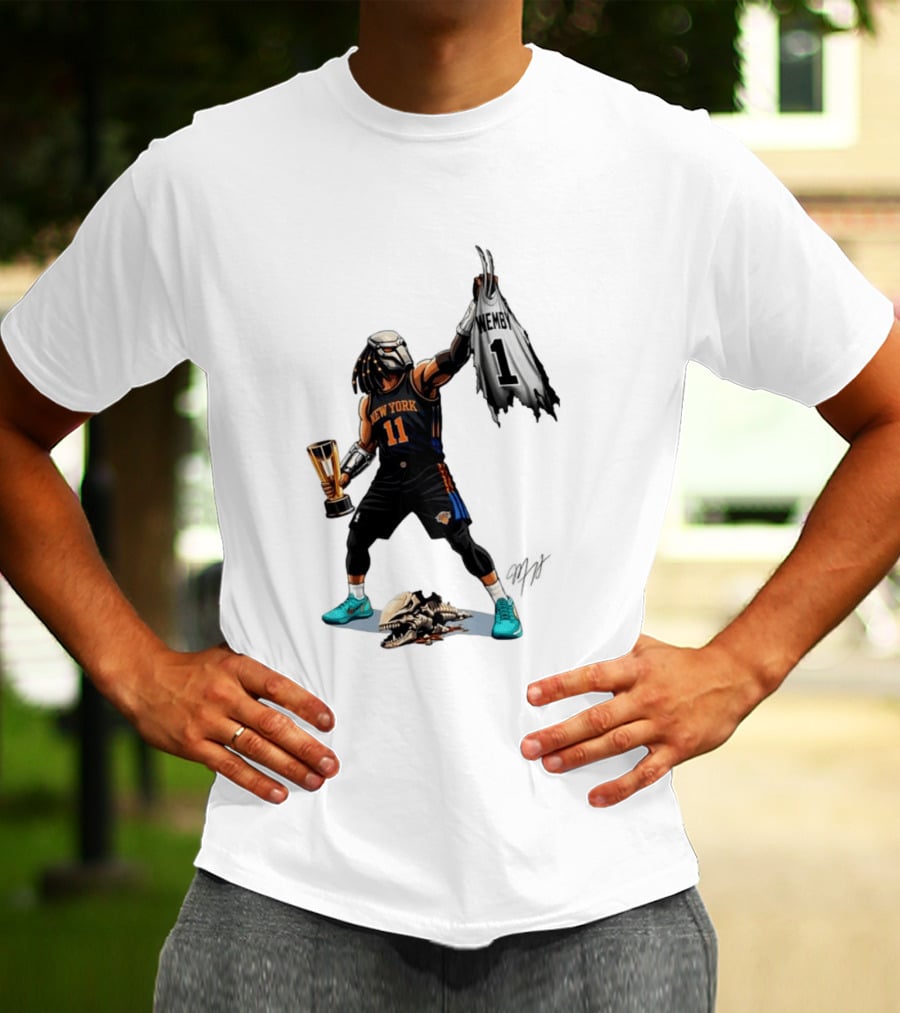 Jalen Brunson New York Knicks Wemby NBA Basketball Cartoon 11 Trophy T-Shirt