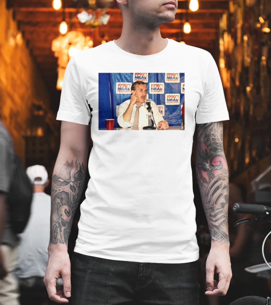 1990 NBA Playoffs Rick Adelman Press Conference T-Shirt