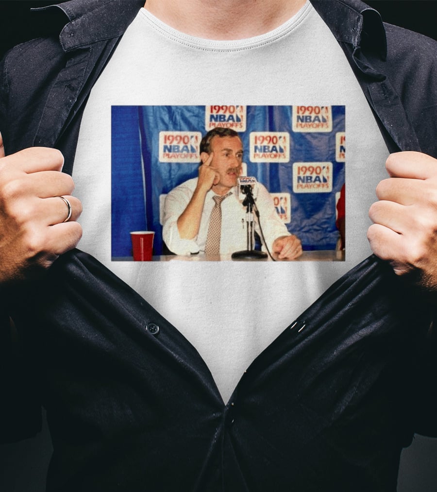 1990 NBA Playoffs Rick Adelman Press Conference T-Shirt