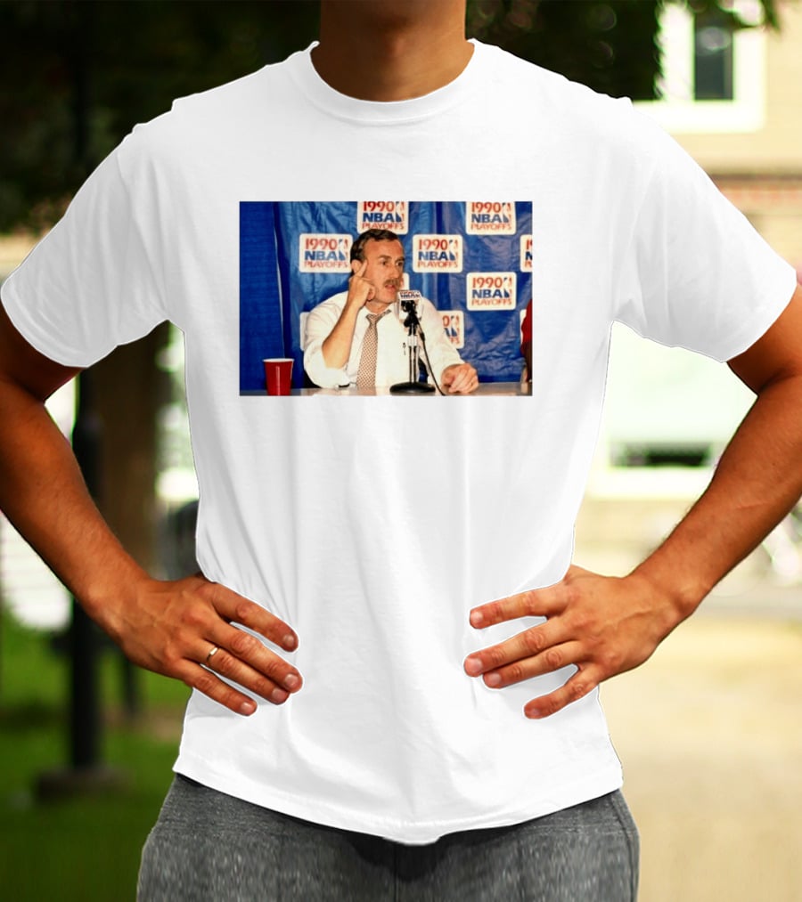 1990 NBA Playoffs Rick Adelman Press Conference T-Shirt