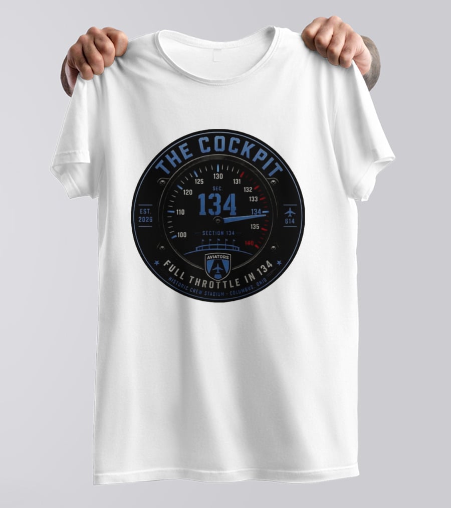 The Cockpit Aviators Full Throttle At Historic Crew Stadium Columbus Ohio Section 134 T-Shirt