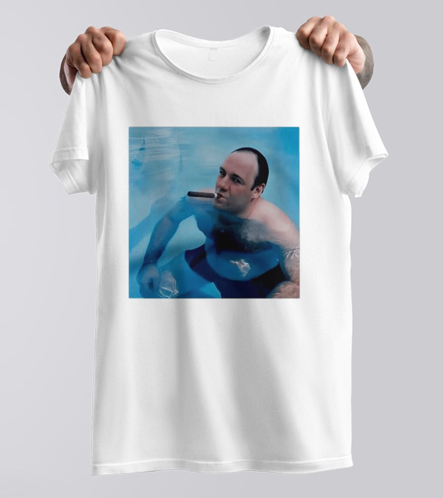 Tony Soprano The Sopranos Pool Scene Cigar Water Moment T-Shirt