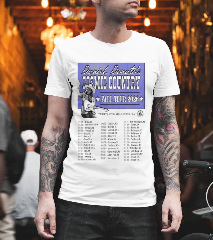 Daniel Donato Cosmic Country Fall Tour 2026 With Tour Dates T-Shirt