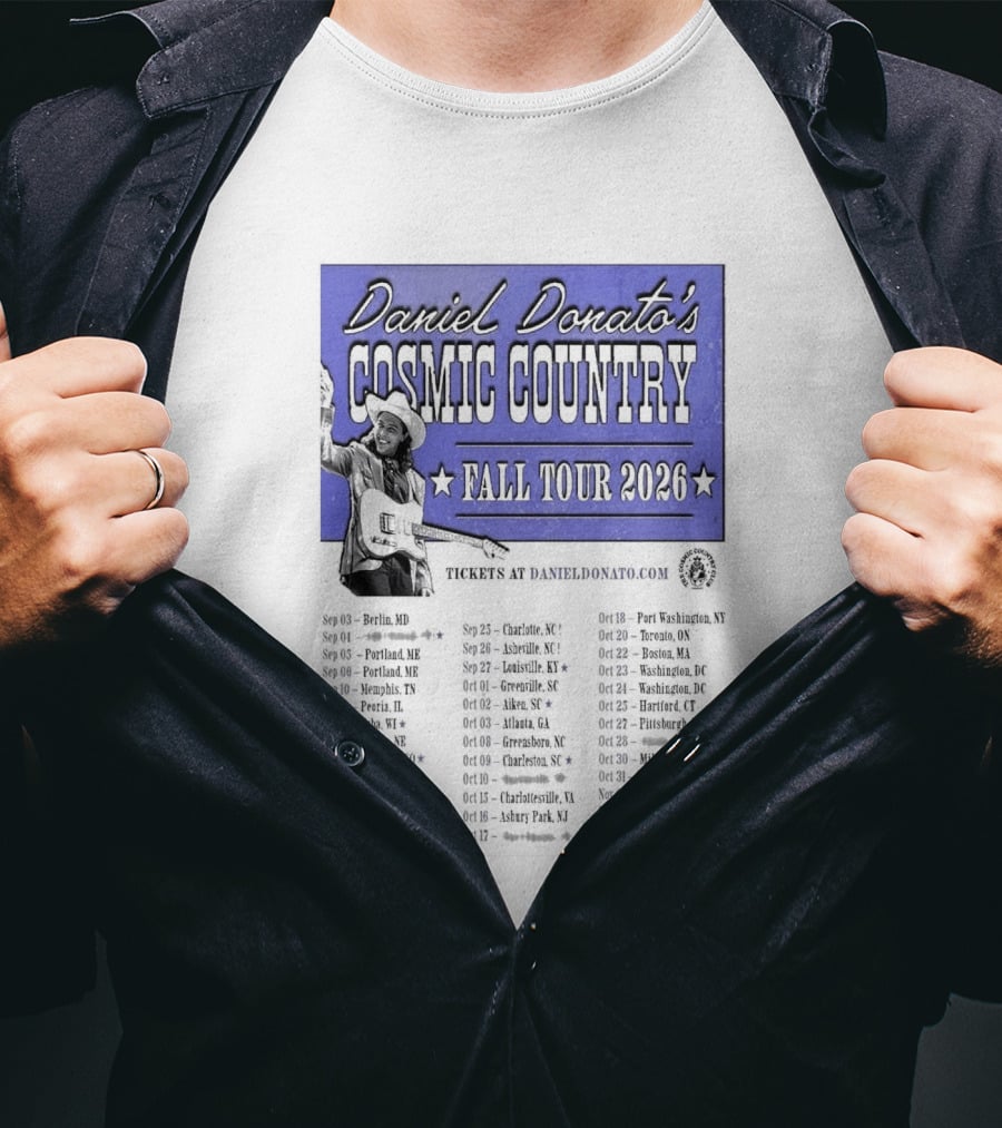 Daniel Donato Cosmic Country Fall Tour 2026 With Tour Dates T-Shirt