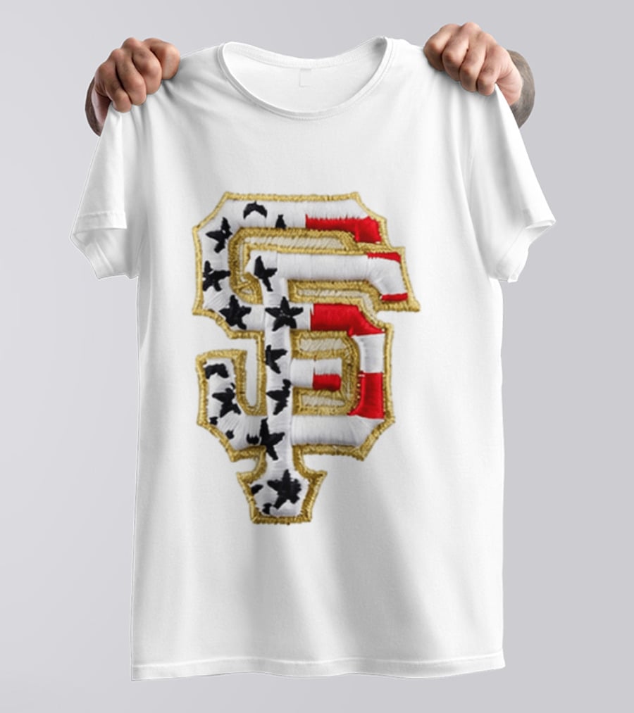 SF Giants Stars And Stripes USA 250 Hat T-Shirt