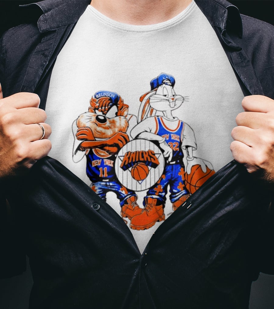 Taz Bugs Bunny New York Knicks Brunson Anthony Towns NBA T-Shirt