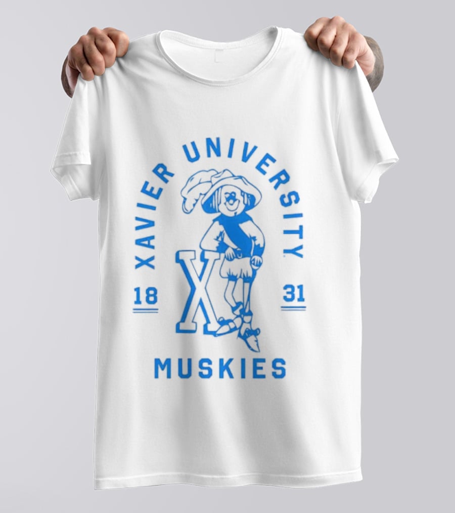 Xavier University Muskies Blue Blob 1831 T-Shirt