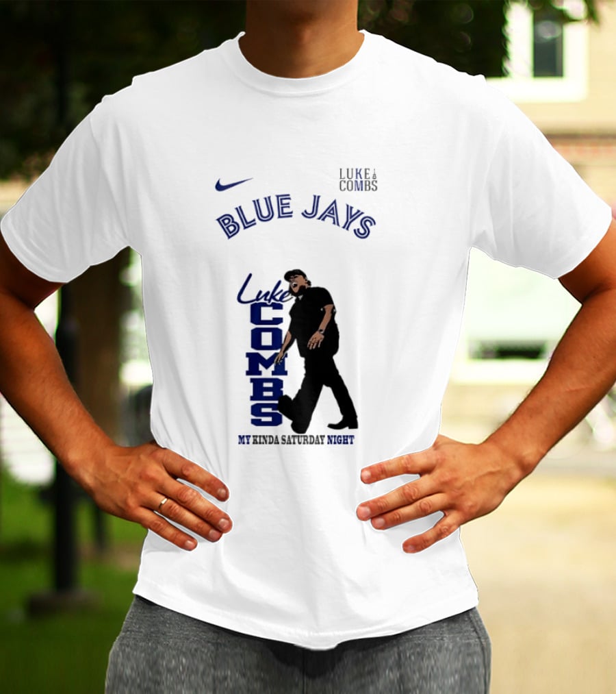Luke Combs Blue Jays Nike My Kinda Saturday Night T-Shirt