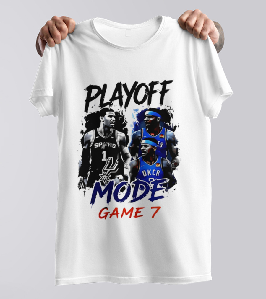 Playoff Mode Game 7 Victor Wembanyama San Antonio Spurs Vs Shai Gilgeous Alexander Oklahoma City Thunder T-Shirt