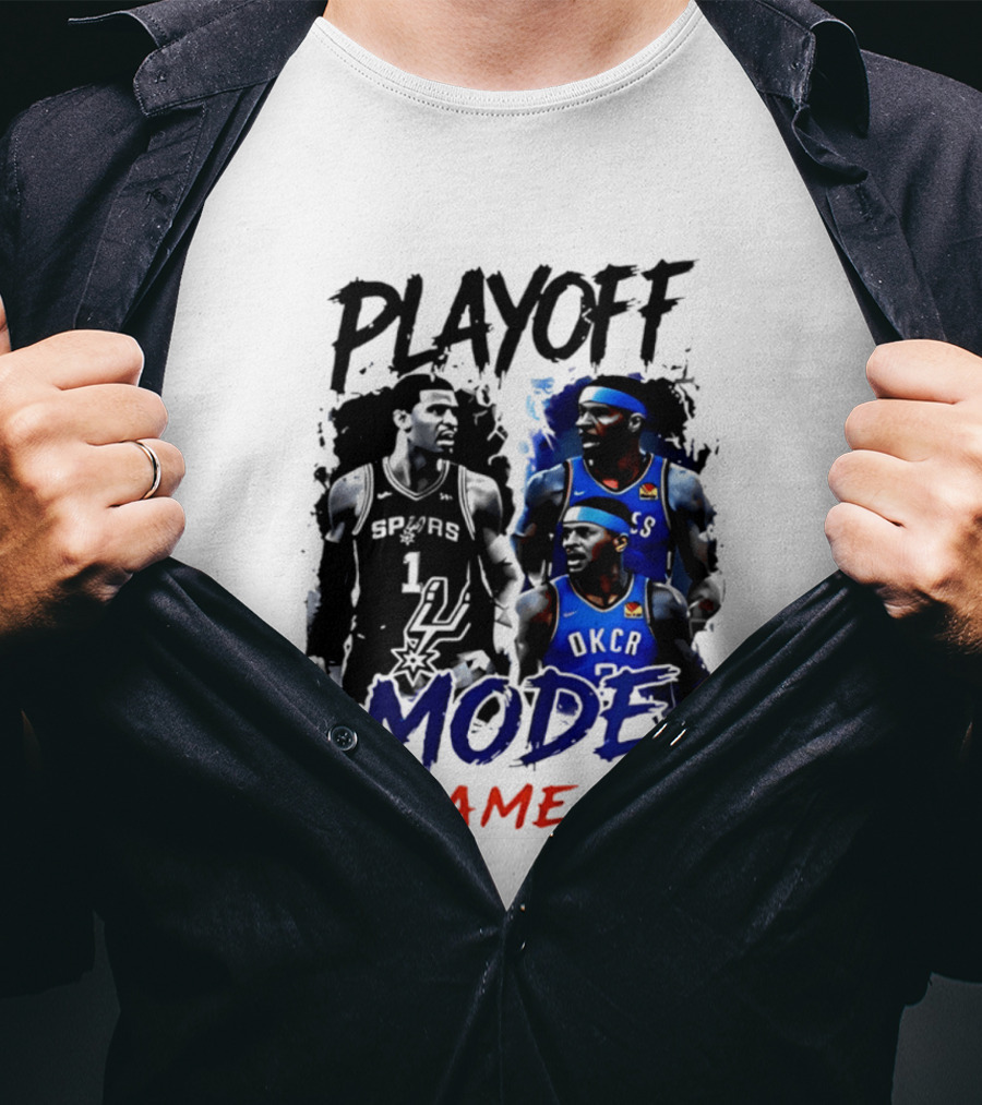 Playoff Mode Game 7 Victor Wembanyama San Antonio Spurs Vs Shai Gilgeous Alexander Oklahoma City Thunder T-Shirt