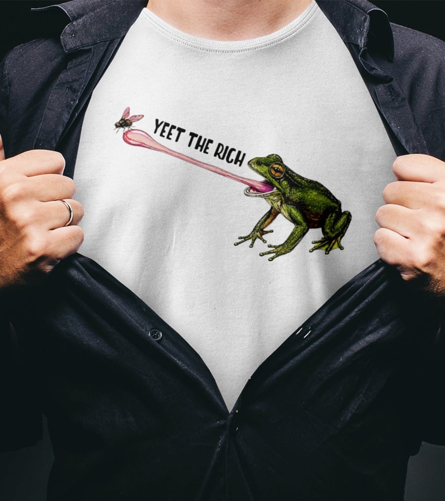 Yeet The Rich Frog With Fly Tongue Capture T-Shirt