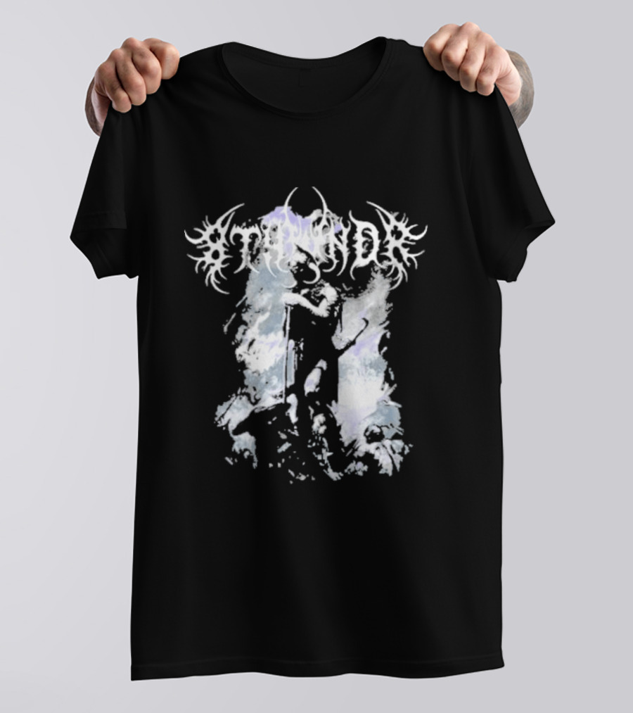 8Thwndr Hellfire Gothic Aesthetic Demon Artistry Ethereal Demon Wings T-Shirt
