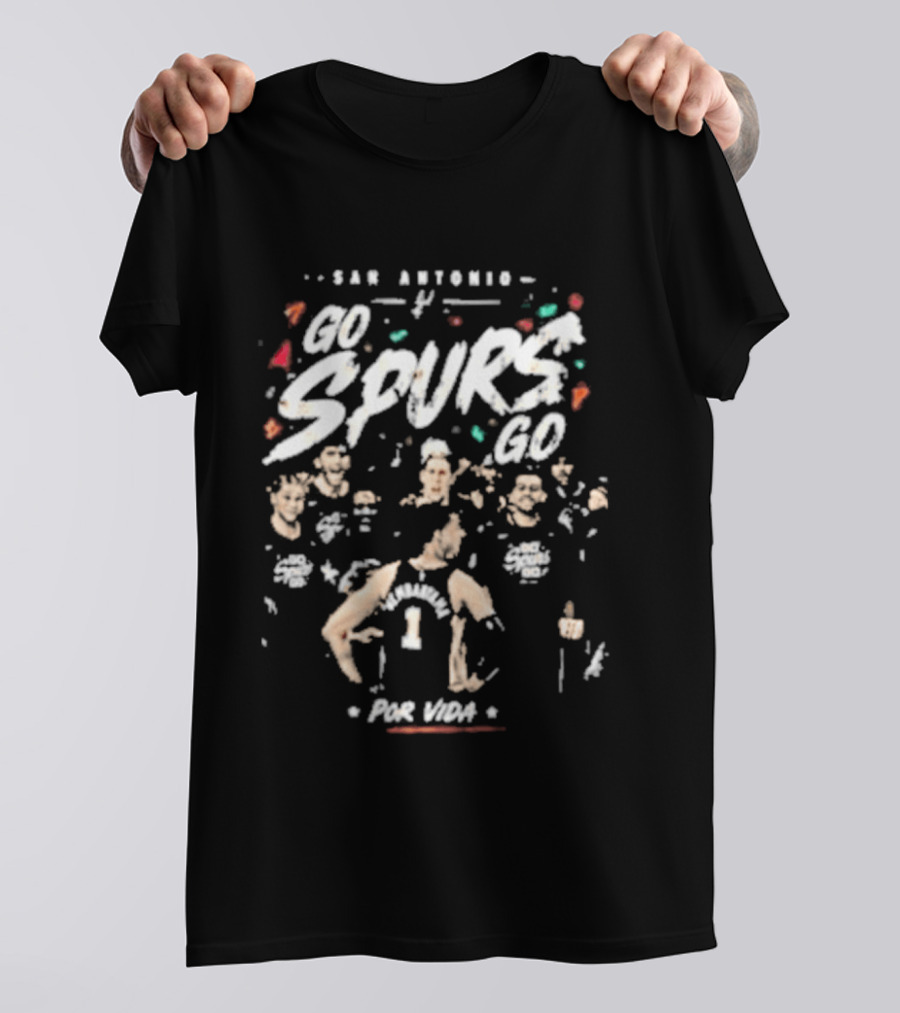 San Antonio Spurs Wembanyama Por Vida Spurs 60 Basketball Team T-Shirt