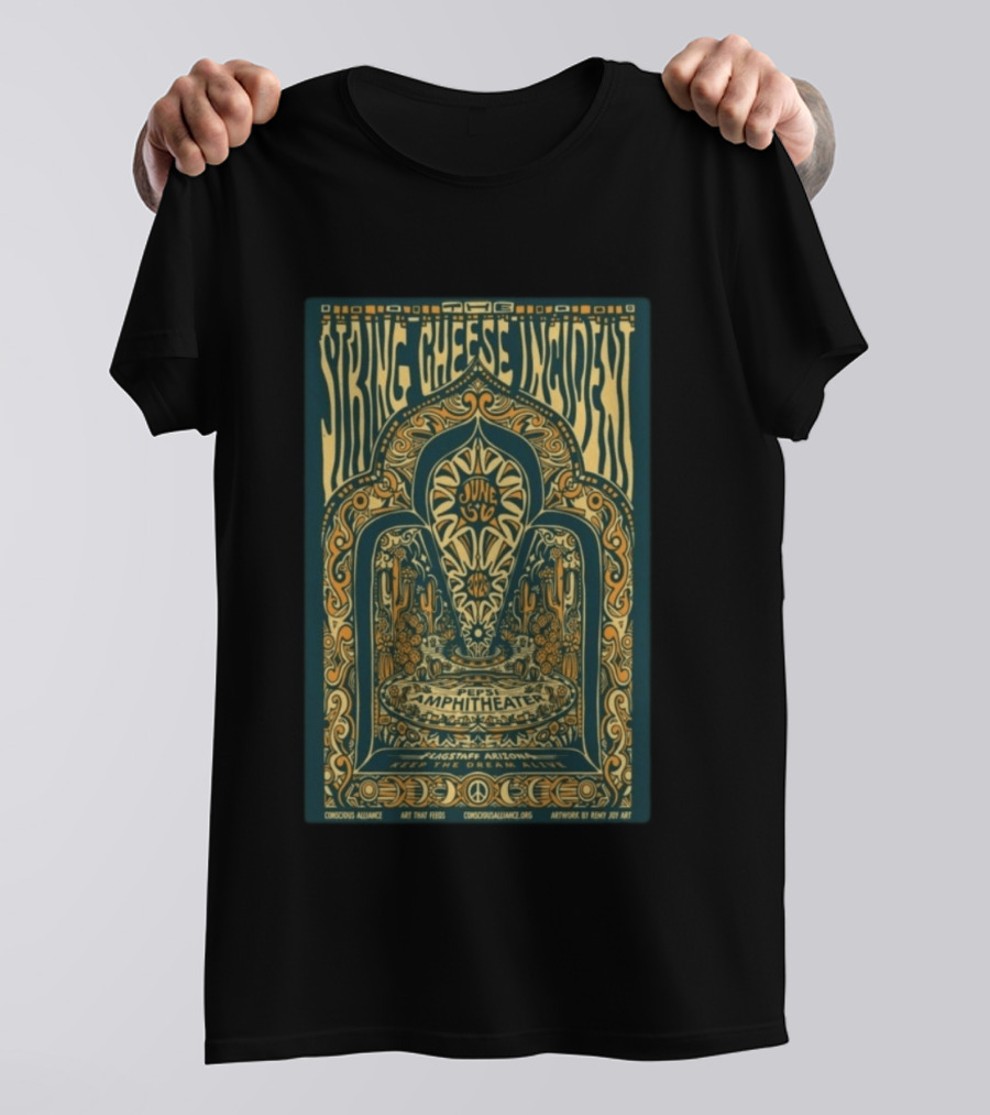 The String Cheese Incident June 5 6 2026 Pepsi Amphitheater Flagstaff Arizona Remi Joy Art Conscious Alliance T-Shirt