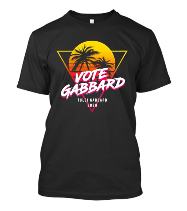 Vote Gabbard Tulsi Gabbard 2020 Sunset Palm Trees T-Shirt