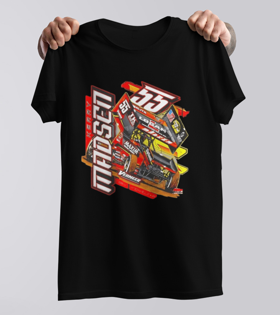 Kerry Madsen 55 Vermeer Logan Madsen Racing Sprint Car Maxim Too Much Grip T-Shirt